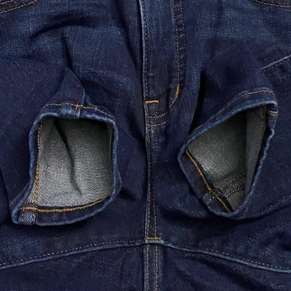 Madewell 10" High Rise Skinny Medium Blue Wash Stretch Whiskers Jeans Denim 26 - Picture 14 of 16